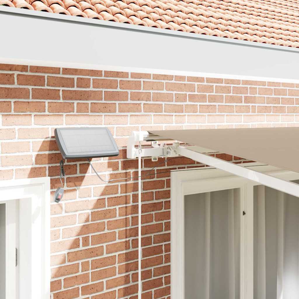Retractable Awning Beige 300 x 250 cm Fabric and Steel
