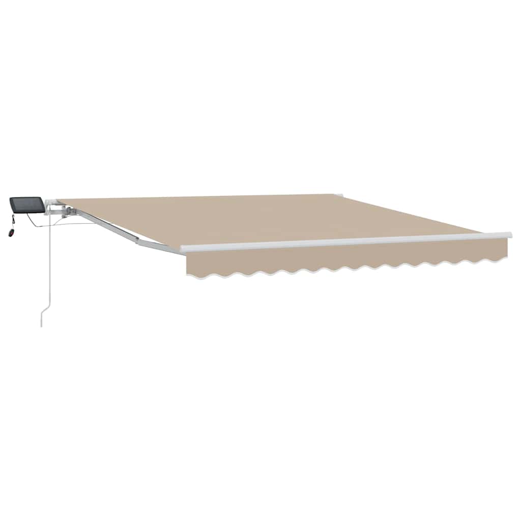 Retractable Awning Beige 300 x 250 cm Fabric and Steel
