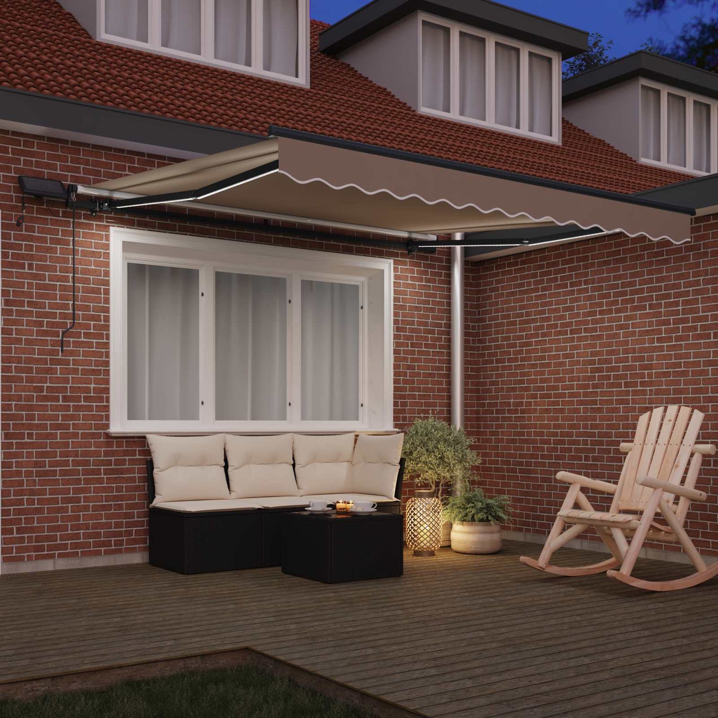 Retractable Awning Beige 300 x 250 cm Fabric