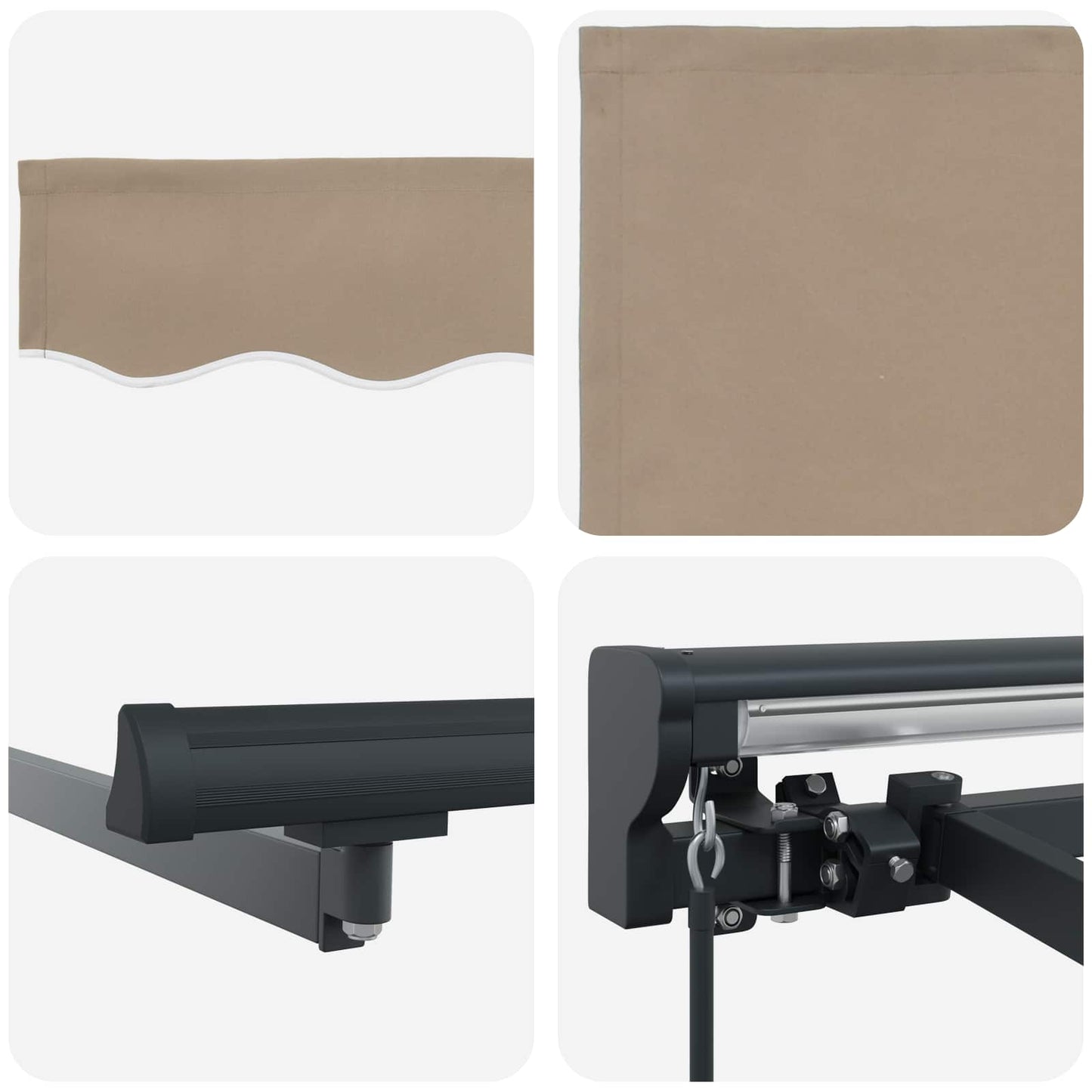 Awning Frame Beige 300 x 250 cm Polyester with PU coating
