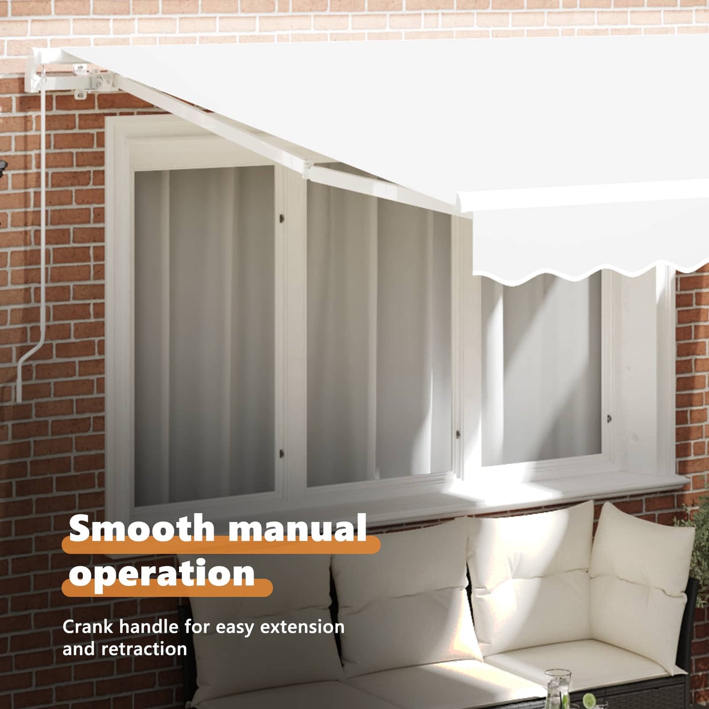 Retractable Awning White 300 x 250 x 165 cm