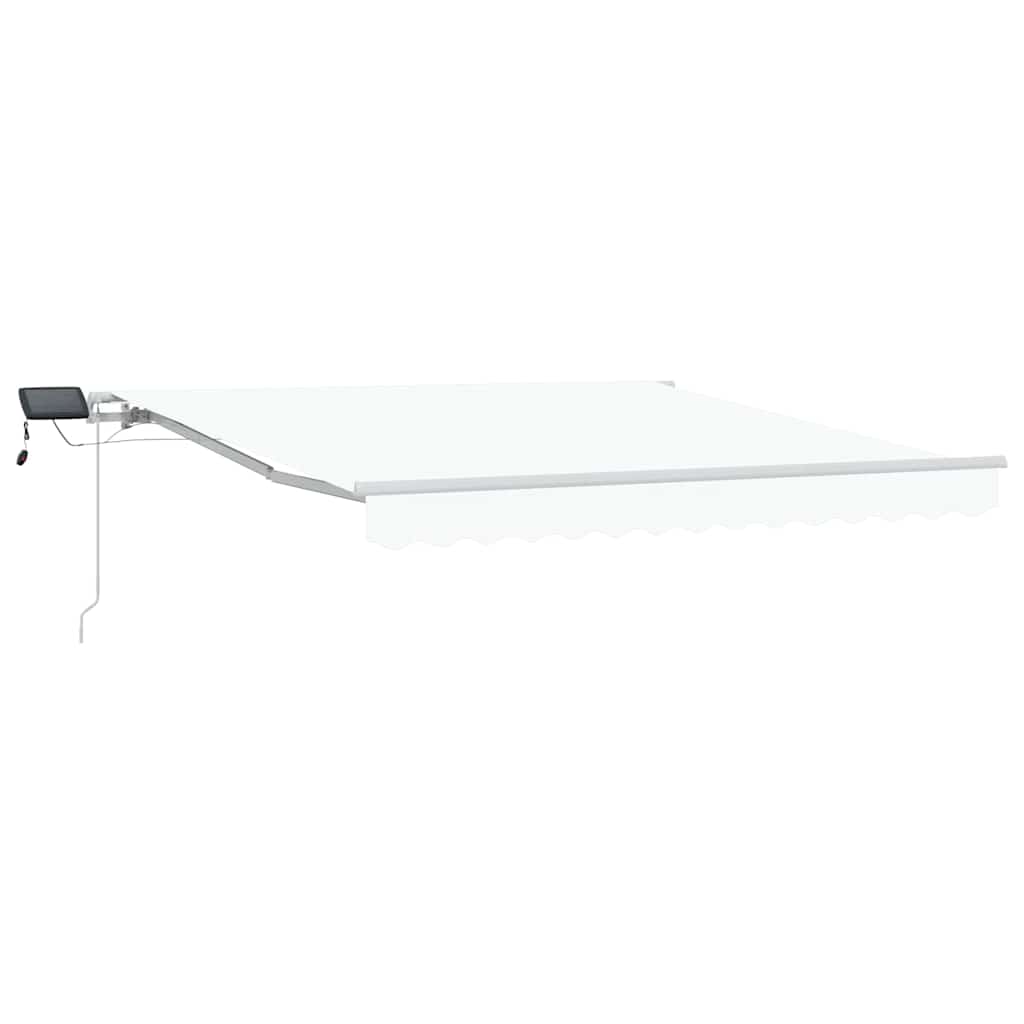 Retractable Awning White 300 x 250 cm Fabric and Steel