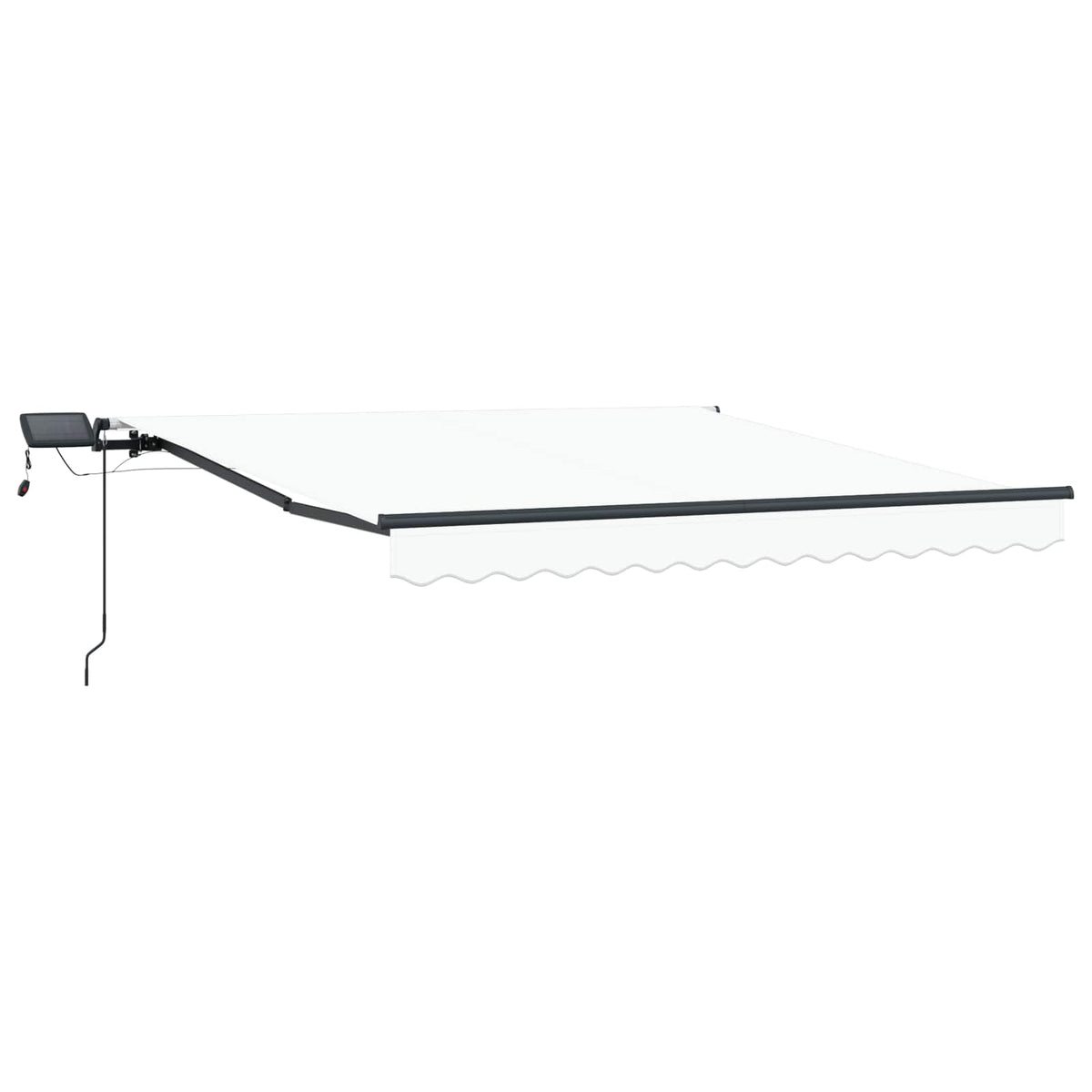 Retractable Awning White 300 x 250 cm Fabric and Aluminium
