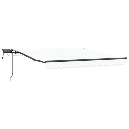Retractable Awning White 300 x 250 cm Fabric and Aluminium