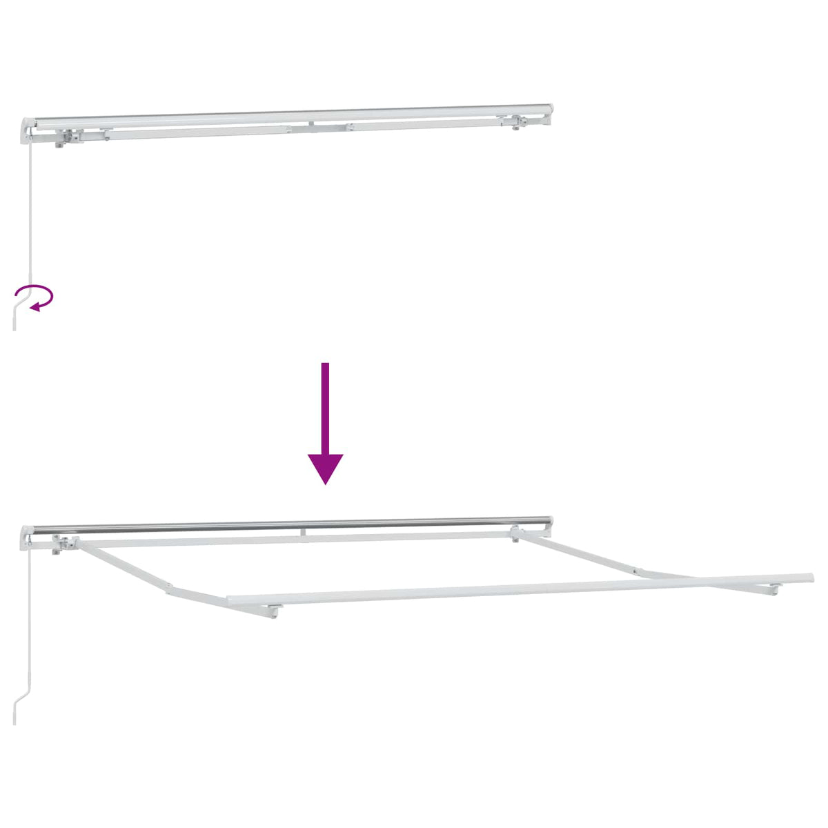 Retractable Awning Light Grey 300 x 250 x 165 cm