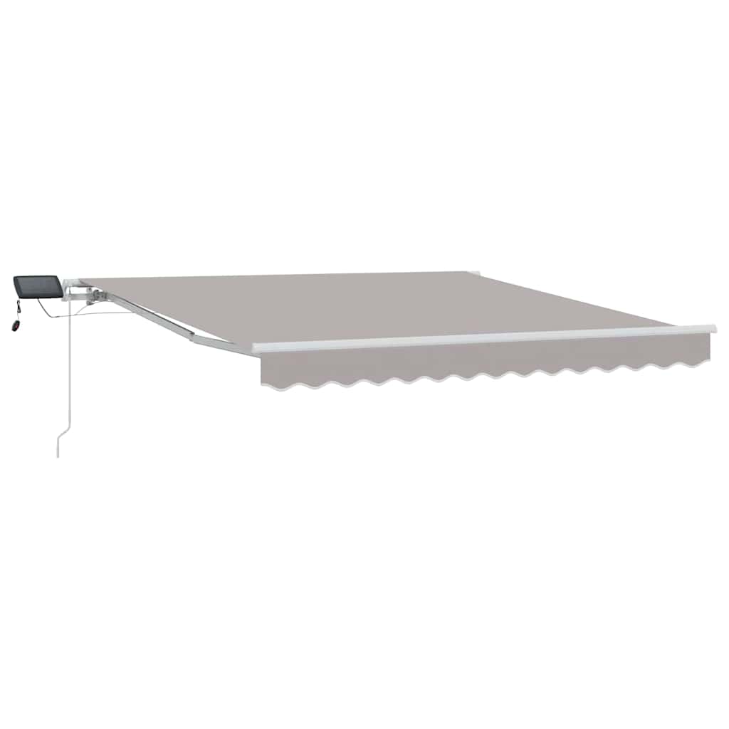 Retractable Awning Light Grey 300 x 250 cm Fabric and Aluminium