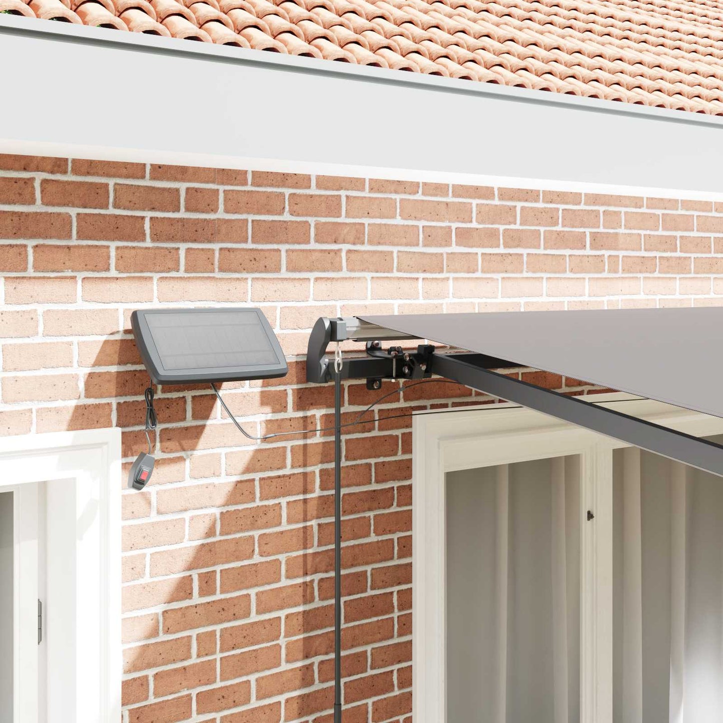 Retractable Awning Manual Light grey 300 x 250 cm Fabric