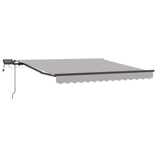 Retractable Awning Light Grey 300 x 250 cm Fabric and Aluminium