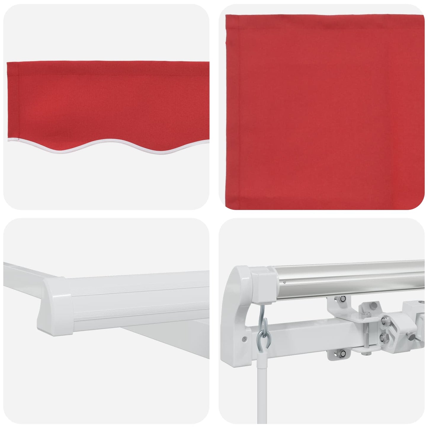 Awning Retractable Manual Red 300 x 250 x 165 cm Polyester