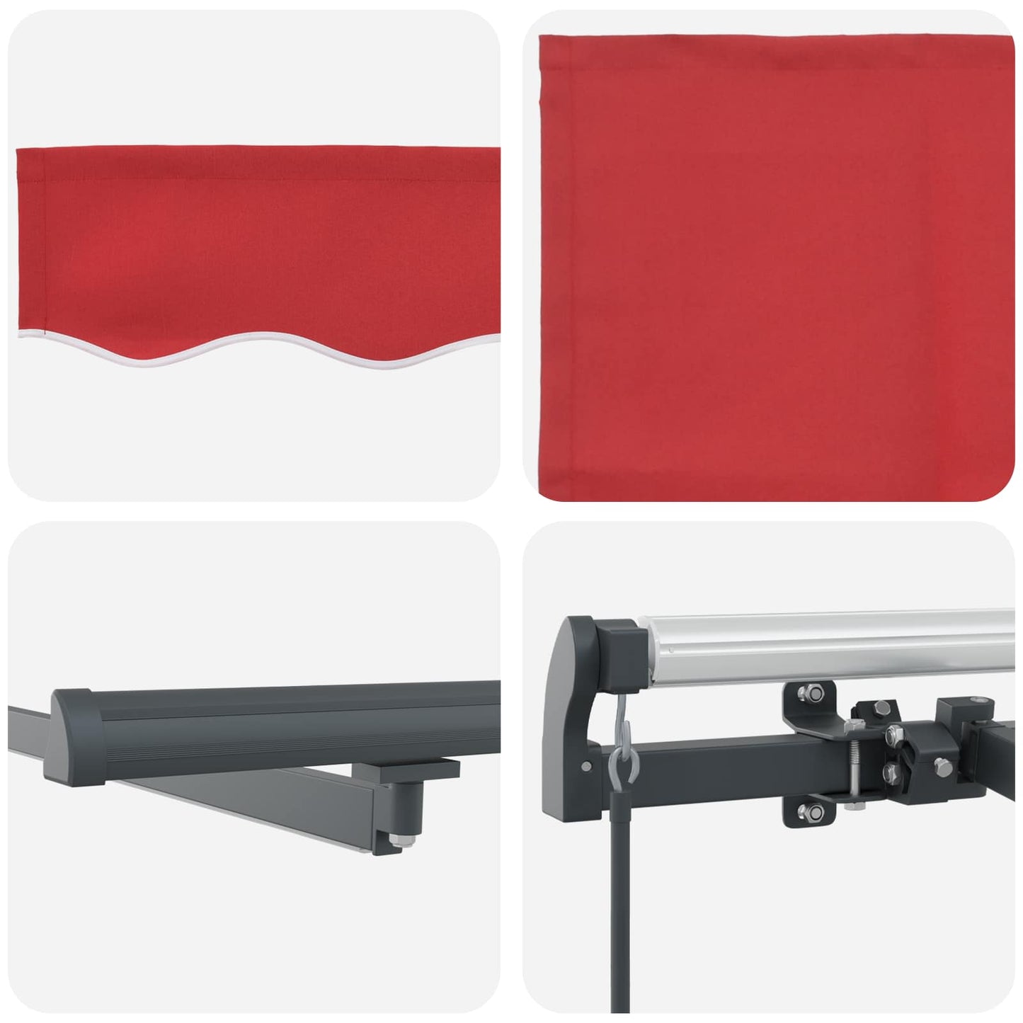 Retractable Awning Red 300 x 250 cm Fabric