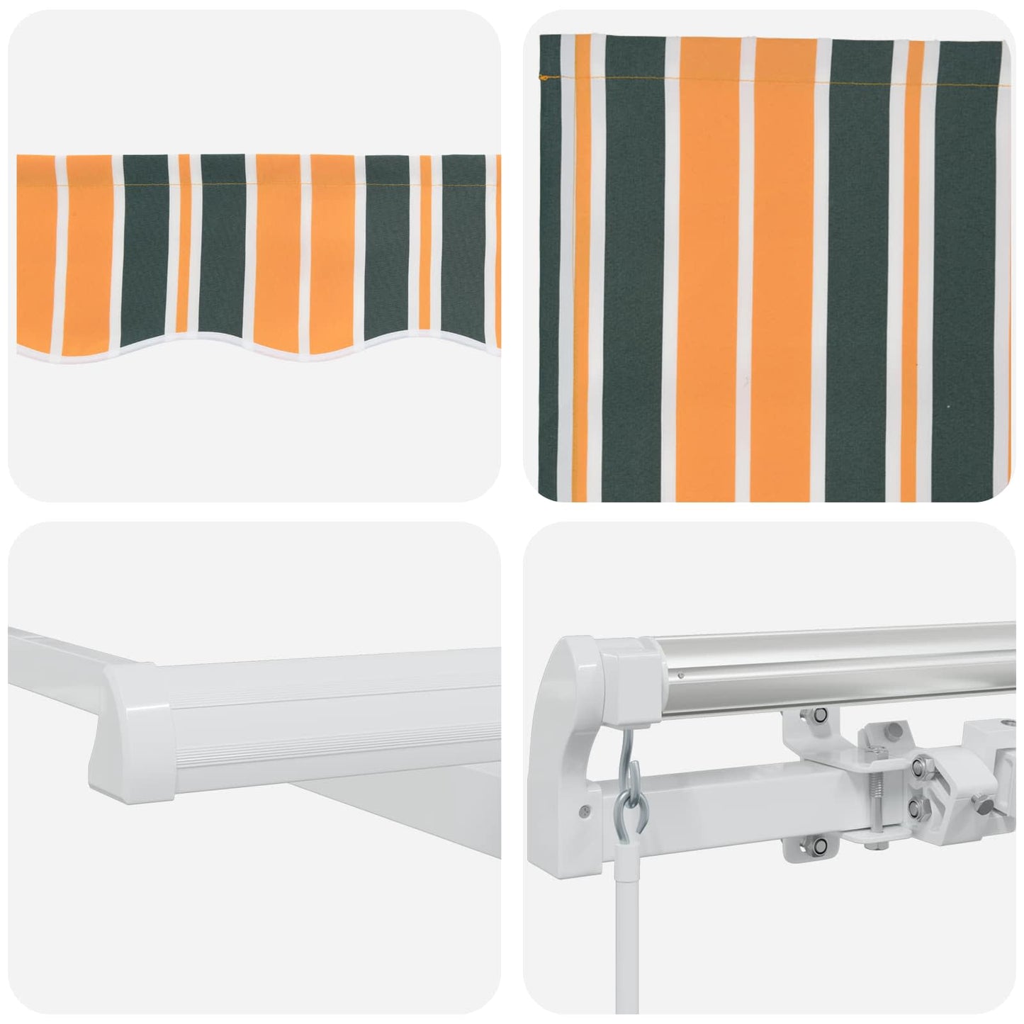 Awning Manual Green and Yellow 300 x 250 x 165 cm Polyester