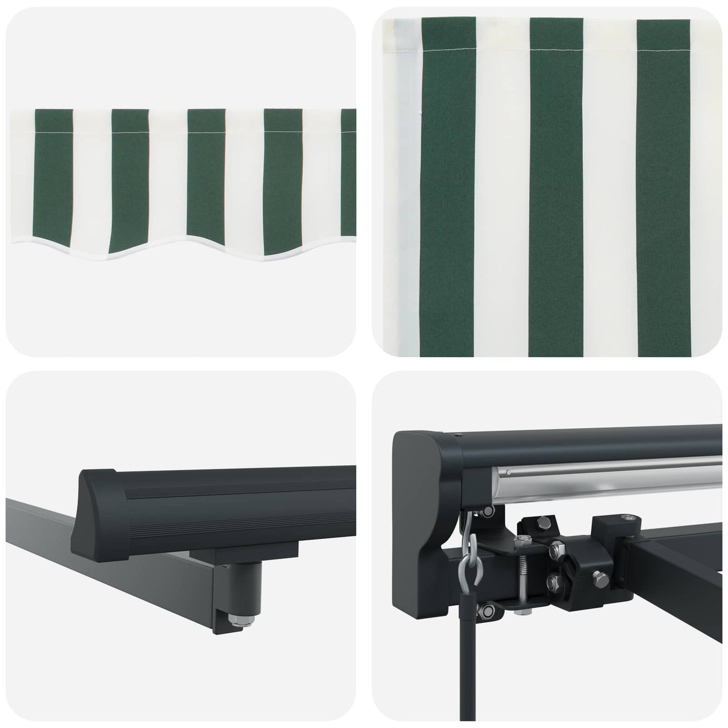 Awning Frame Green and White 300 x 250 cm