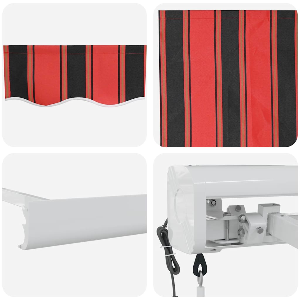 Retractable Awning Manual Orange and brown 350 x 250 cm