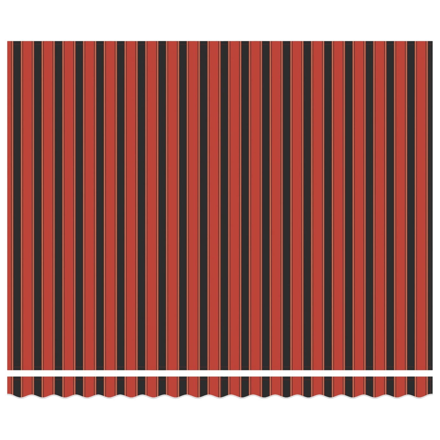 Retractable Awning Manual Red and Black 350 x 250 cm Fabric