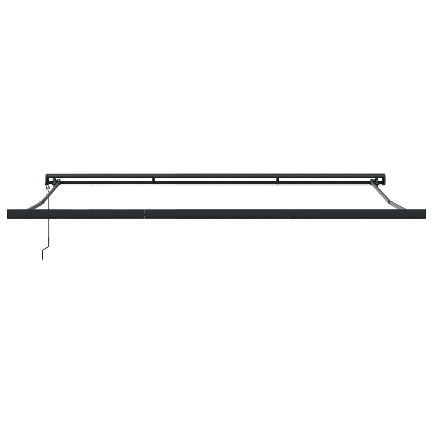 Retractable Awning Manual Red and Black 350 x 250 cm Fabric