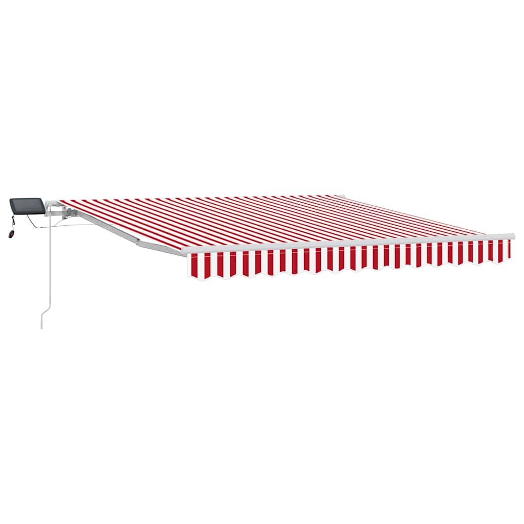Retractable Awning Red and White 350 x 250 cm