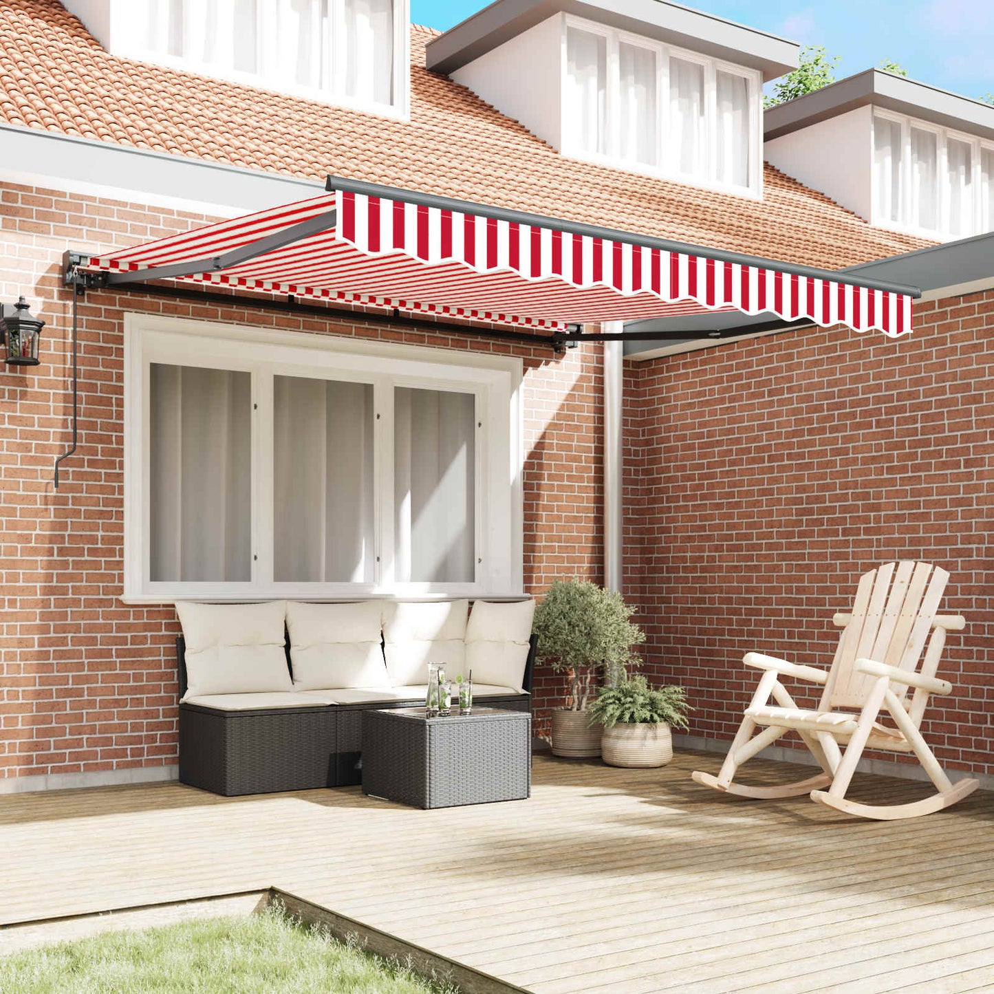 Awning Frame Red and White 350 x 250 cm