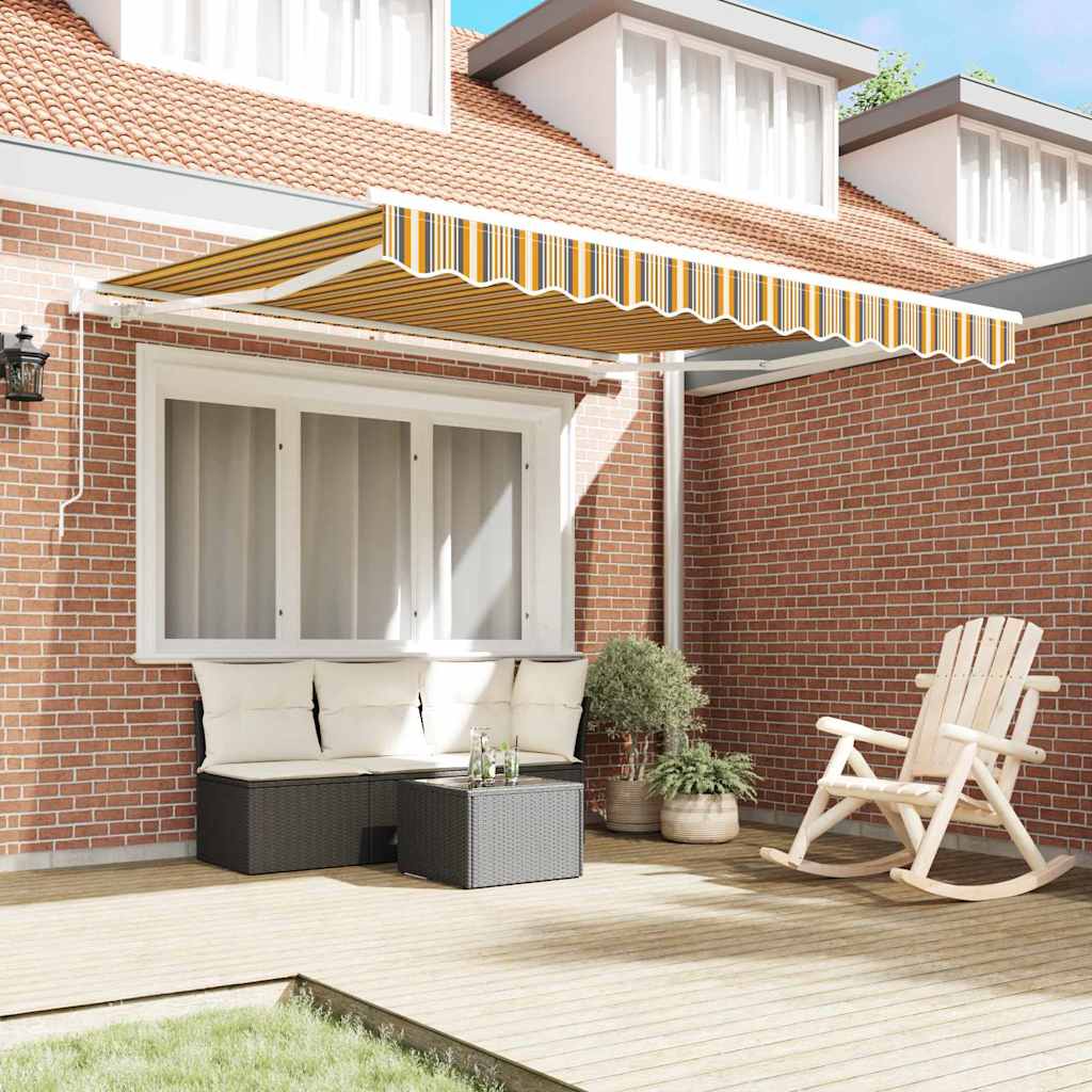 Retractable Awning Manual Multicolour 350 x 250 cm