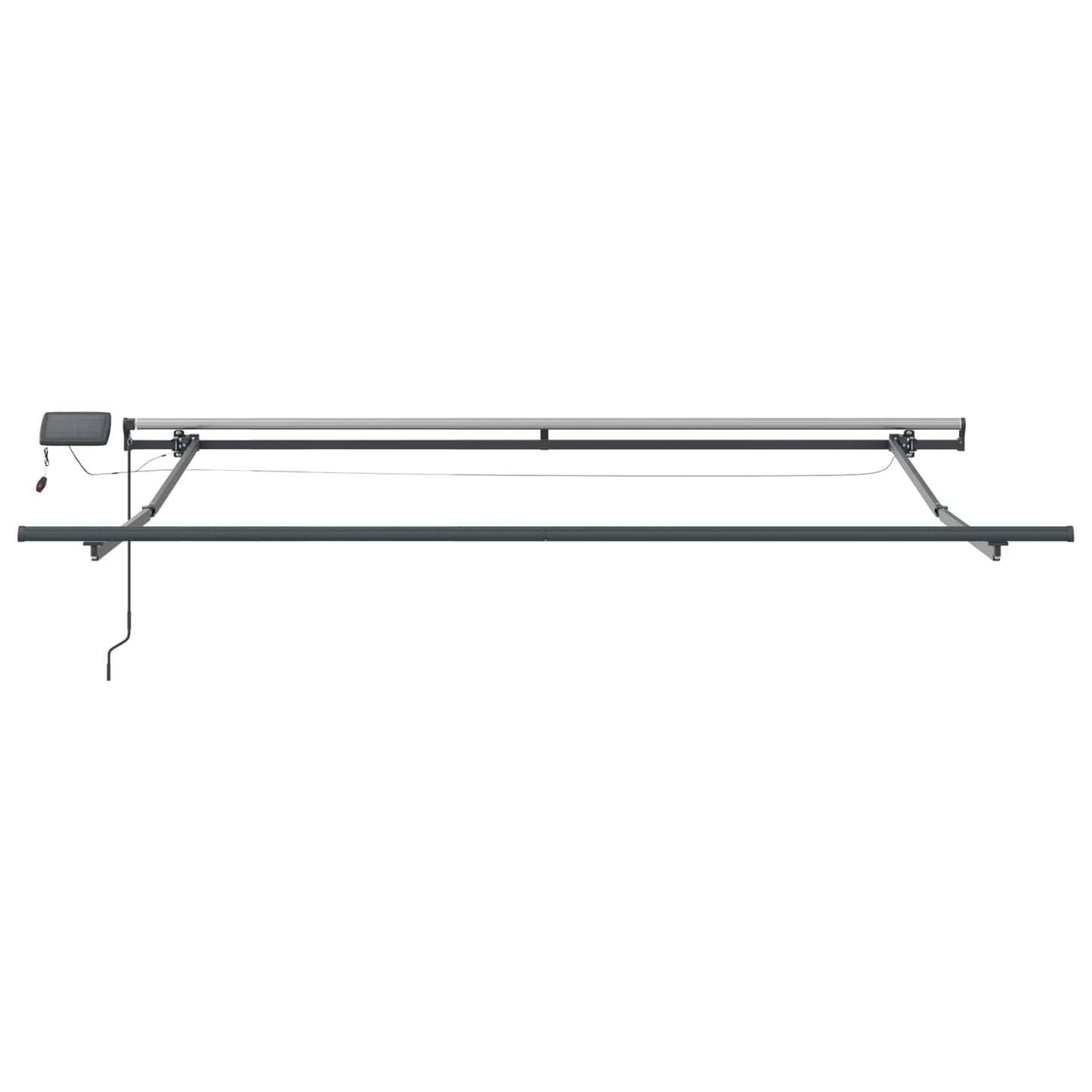 Retractable Awning Manual Black 350 x 250 cm Fabric
