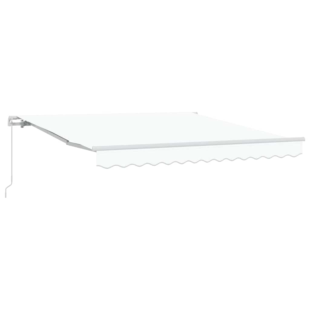 Retractable Awning White 350 x 250 cm Polyester and Aluminium