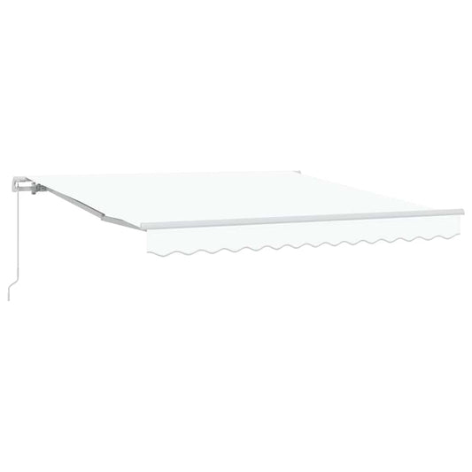 Retractable Awning White 350 x 250 cm Polyester and Aluminium