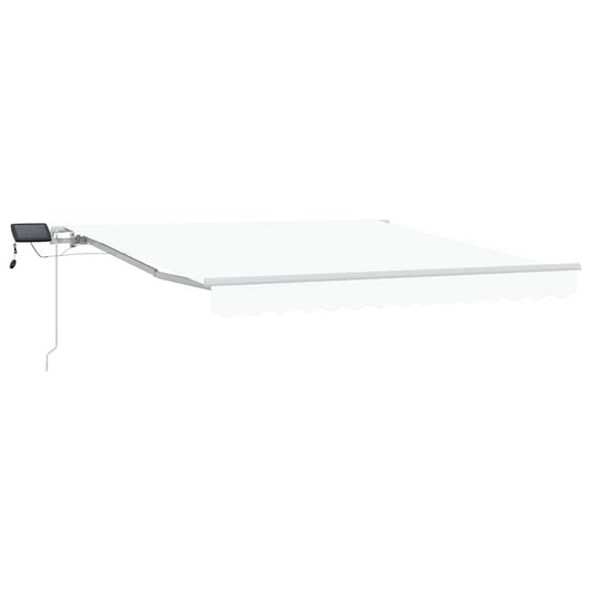 Retractable Awning White 350 x 250 cm Fabric and Aluminium
