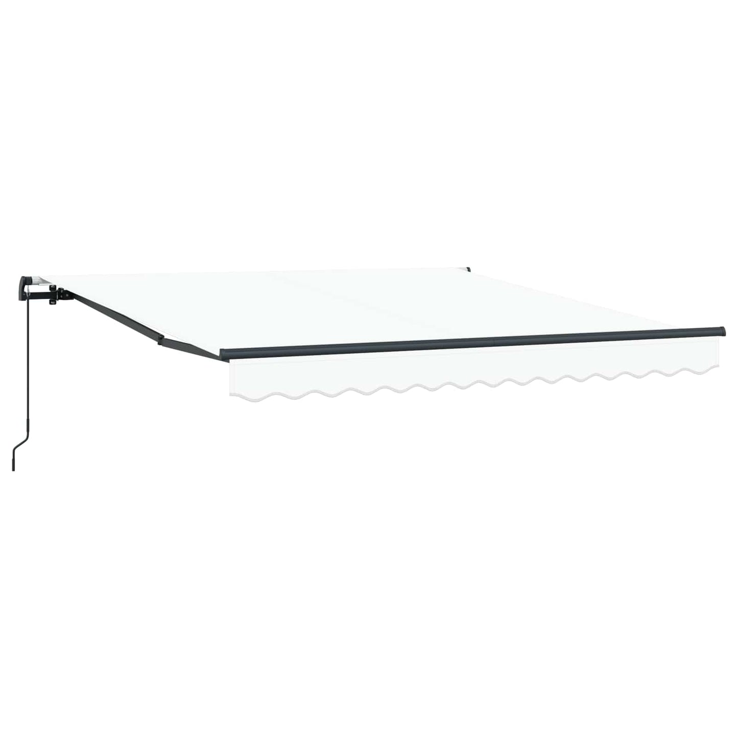 Retractable Awning White 350 x 250 cm Polyester and Aluminium