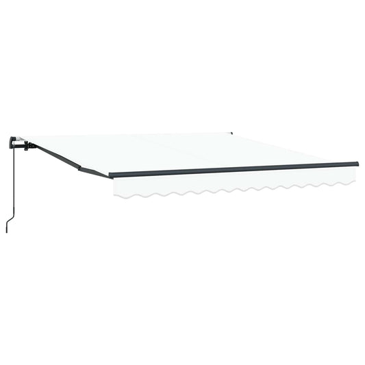 Retractable Awning White 350 x 250 cm Polyester and Aluminium