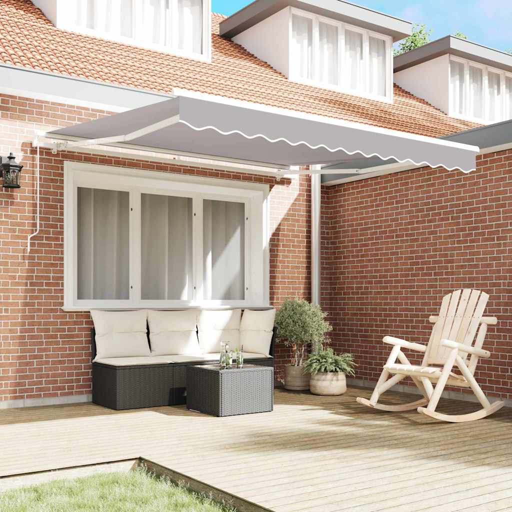 Retractable Awning Light Grey 350 x 250 cm