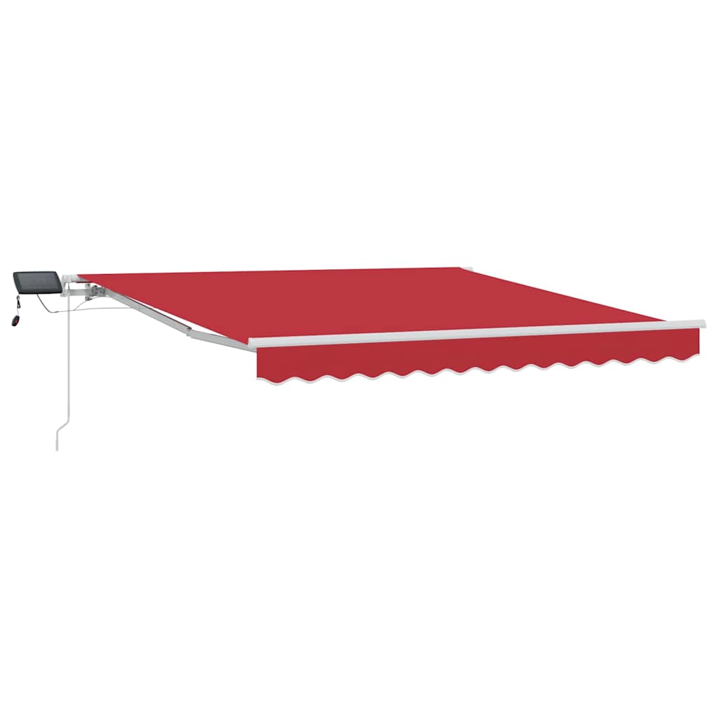 Retractable Awning Red 350 x 250 cm Fabric and Aluminium