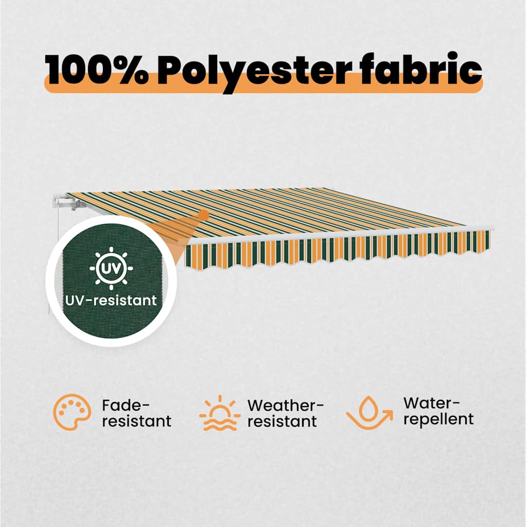 Retractable Awning Multicolour 350 x 250 cm