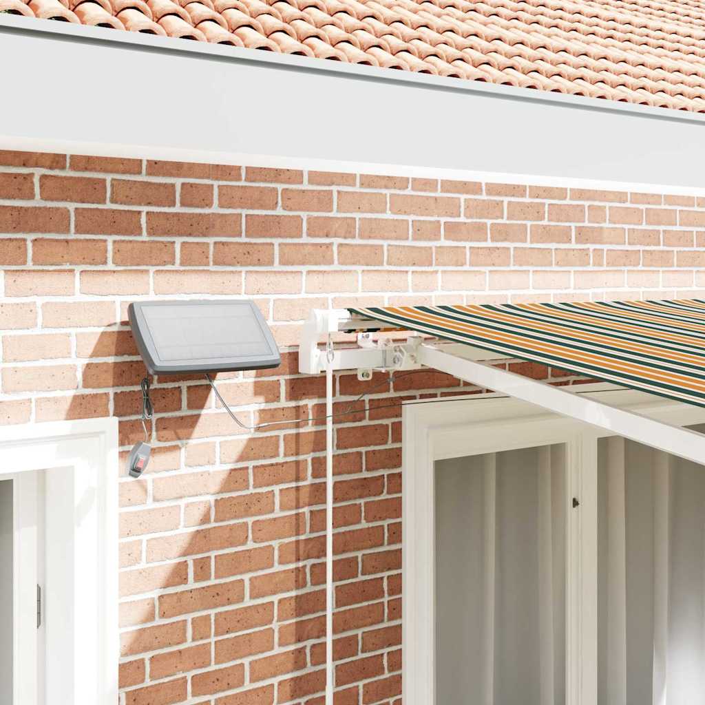 Retractable Awning Green and yellow 350 x 250 cm
