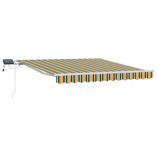 Retractable Awning Green and yellow 350 x 250 cm