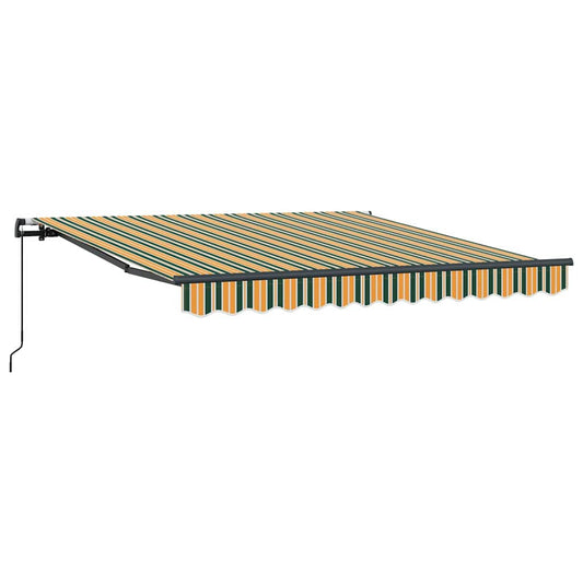 Retractable Awning Green and yellow 350 x 250 cm
