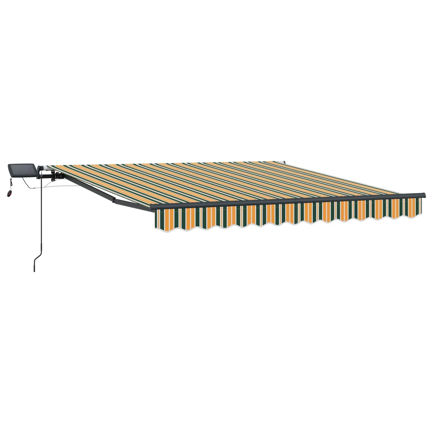 Retractable Awning Green and yellow 350 x 250 cm
