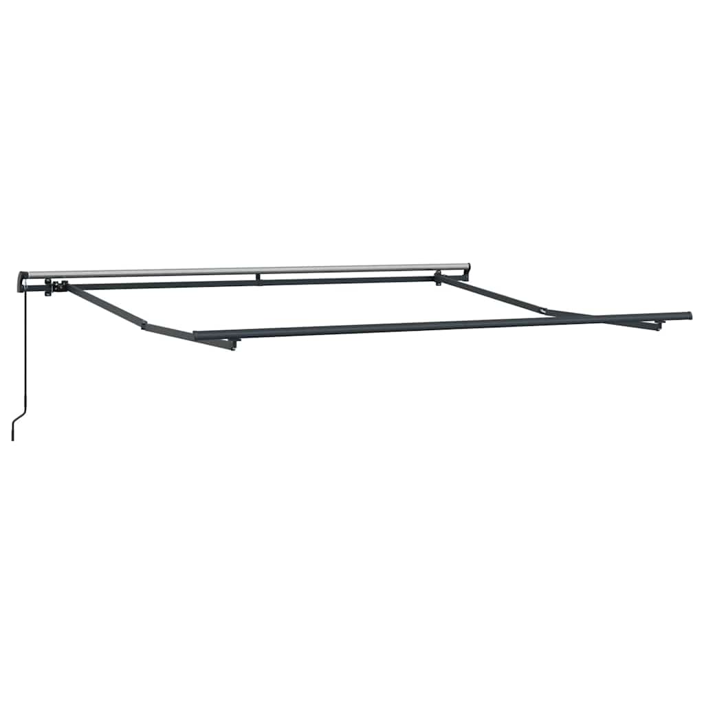 Retractable Awning Manual Green and White 350 x 250 cm
