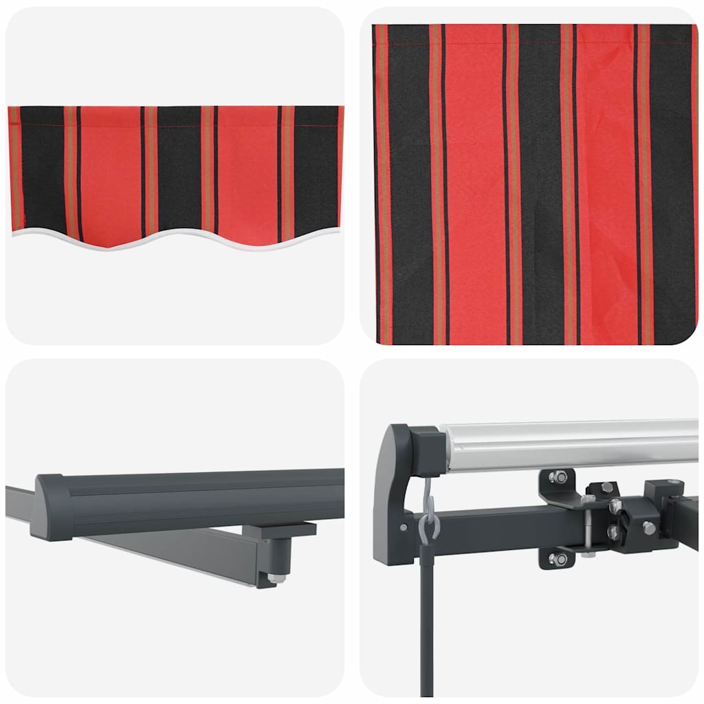 Retractable Awning Orange and brown 400 x 300 cm Fabric