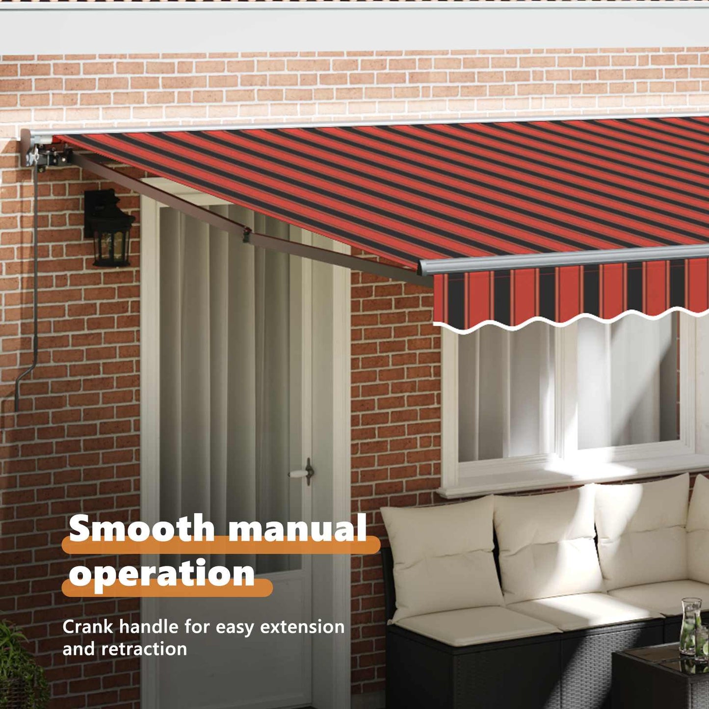 Awning Frame Orange and Black 400 x 300 cm