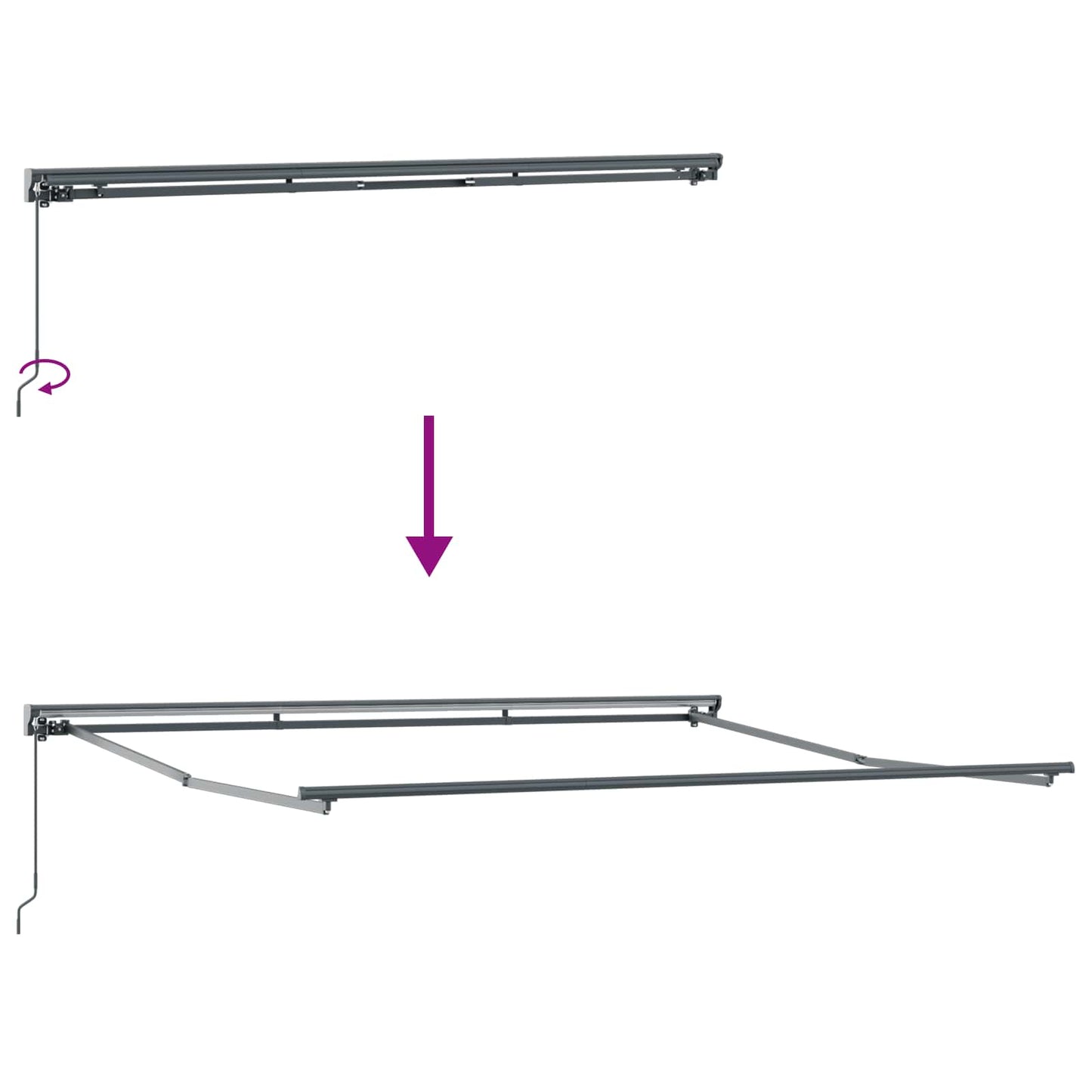 Awning Frame Burgundy 400 x 300 cm Polyester with PU coating