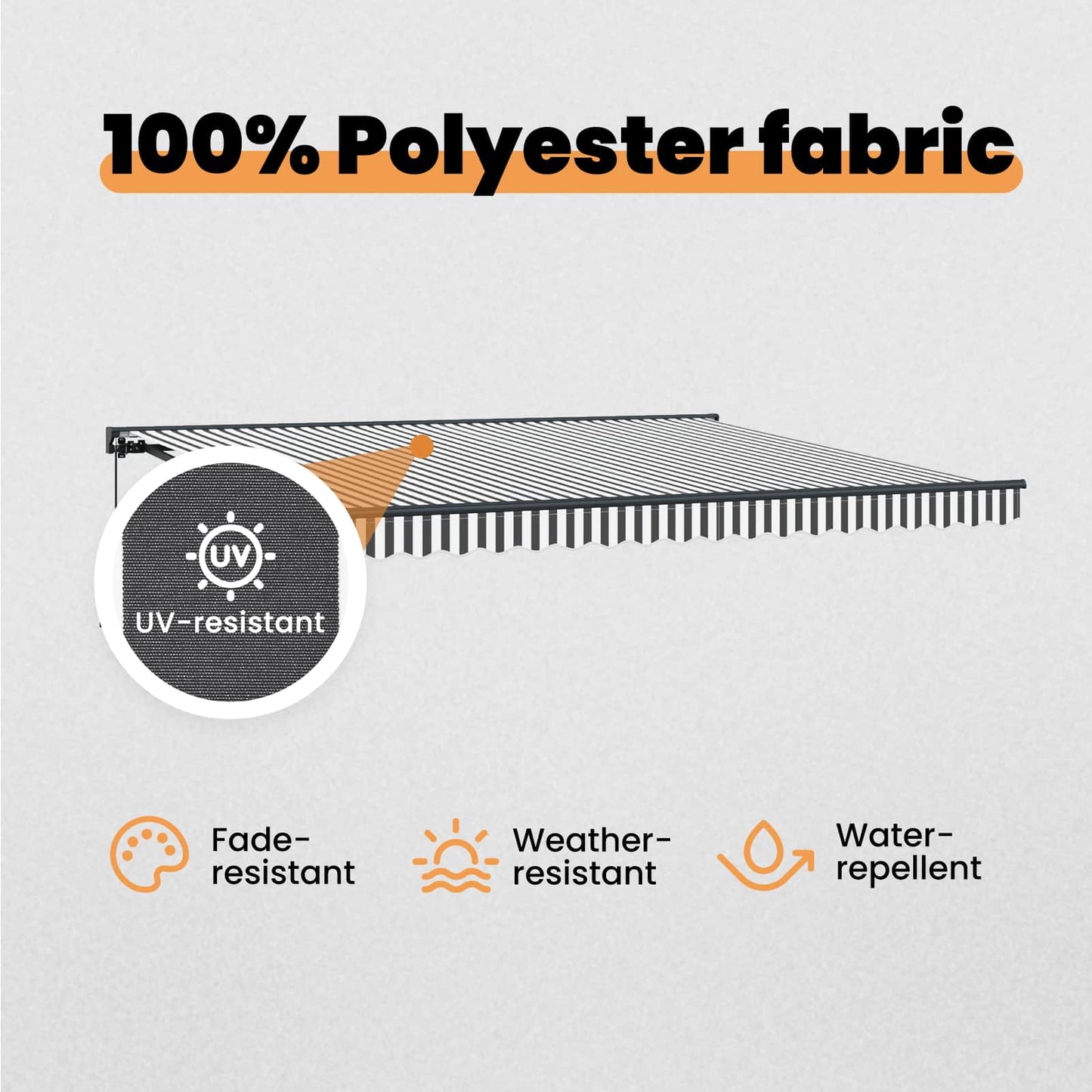 Awning Frame Anthracite and White 400 x 300 cm
