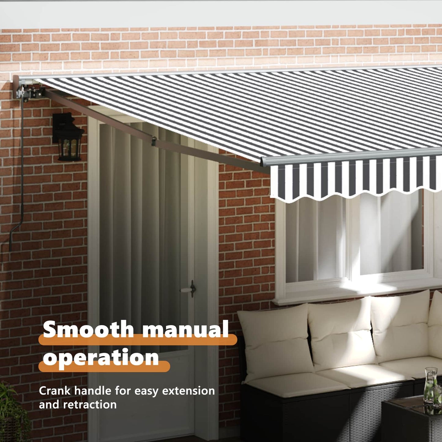 Awning Frame Anthracite and White 400 x 300 cm