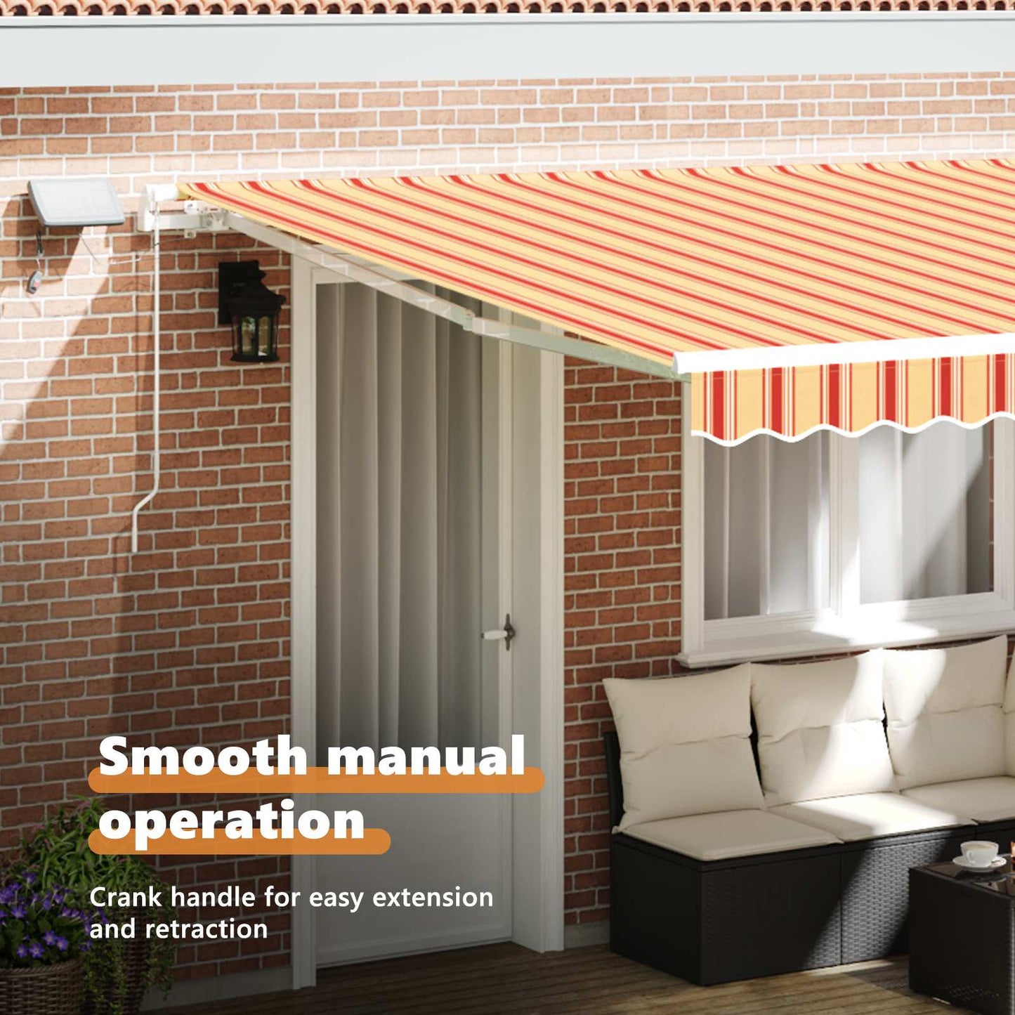 Retractable Awning Yellow and Orange 400 x 300 cm