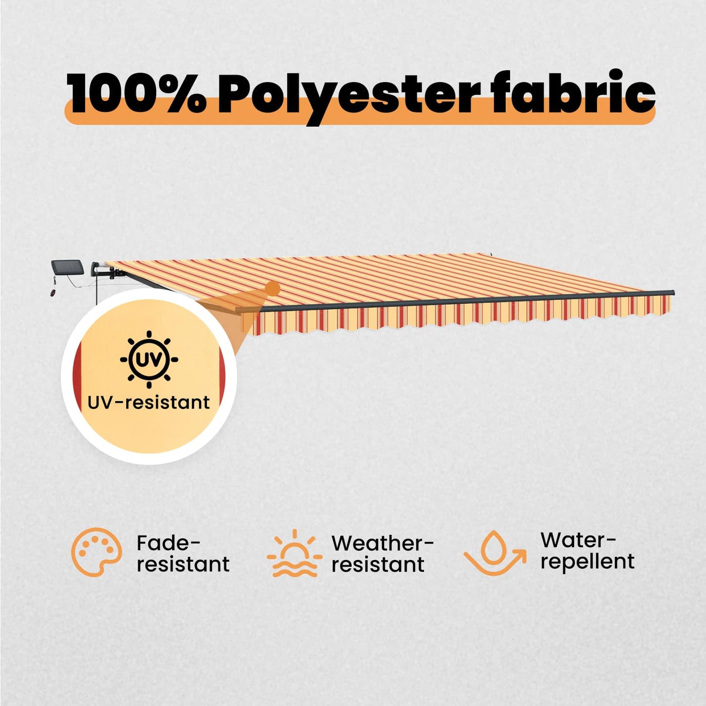 Retractable Awning Yellow and Orange 400 x 300 cm