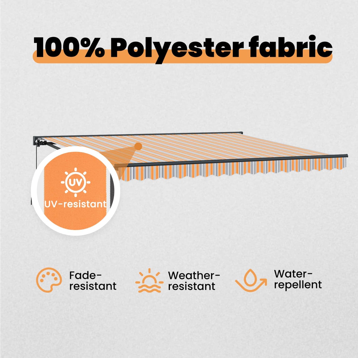 Awning Frame Blue and Orange 400 x 300 cm