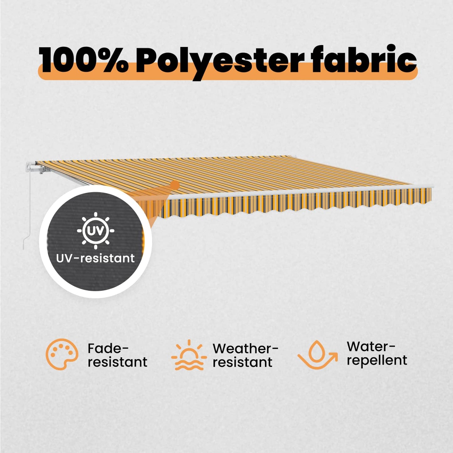 Retractable Awning Multicolour 400 x 300 cm