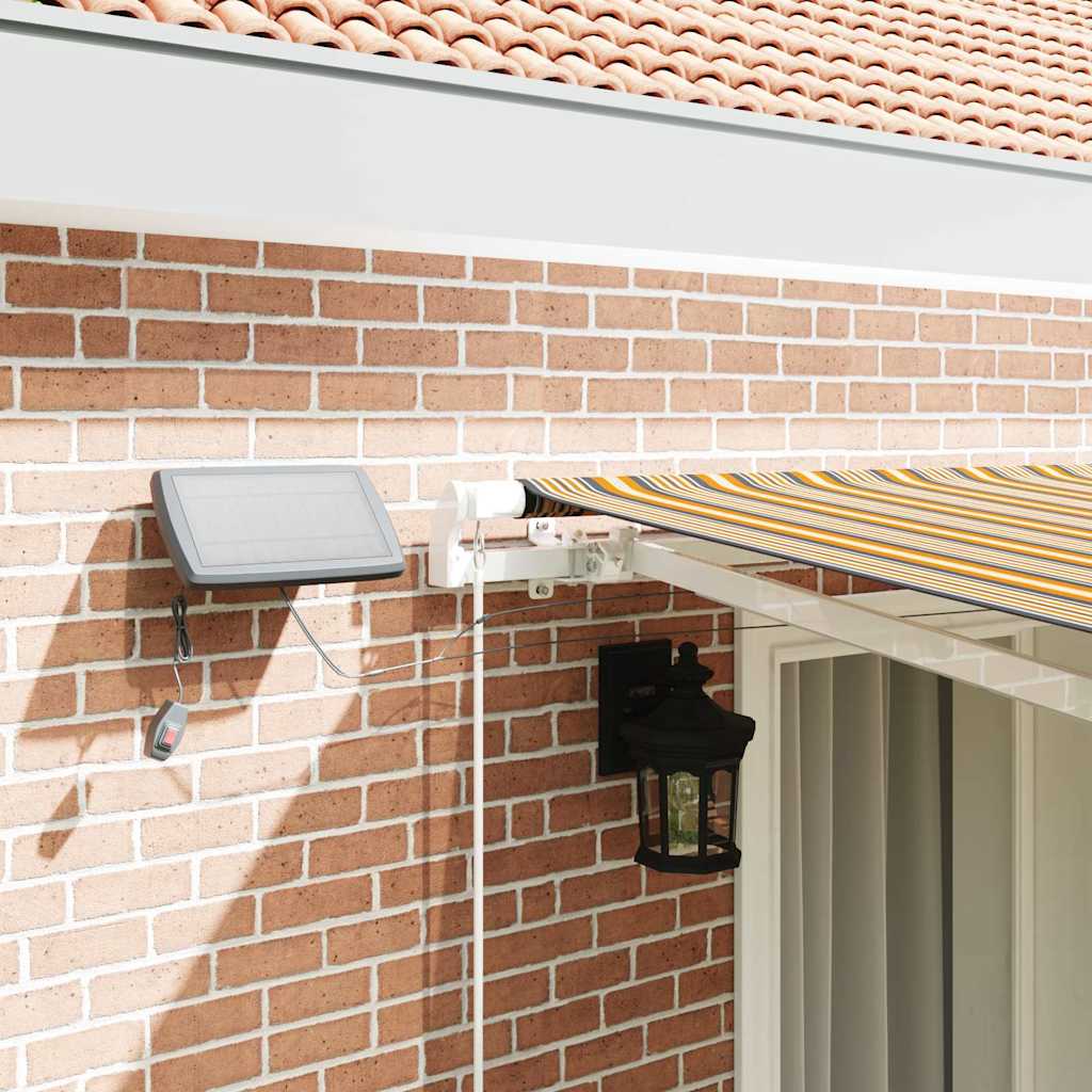 Retractable Awning Multicolour 400 x 300 cm Fabric and Steel