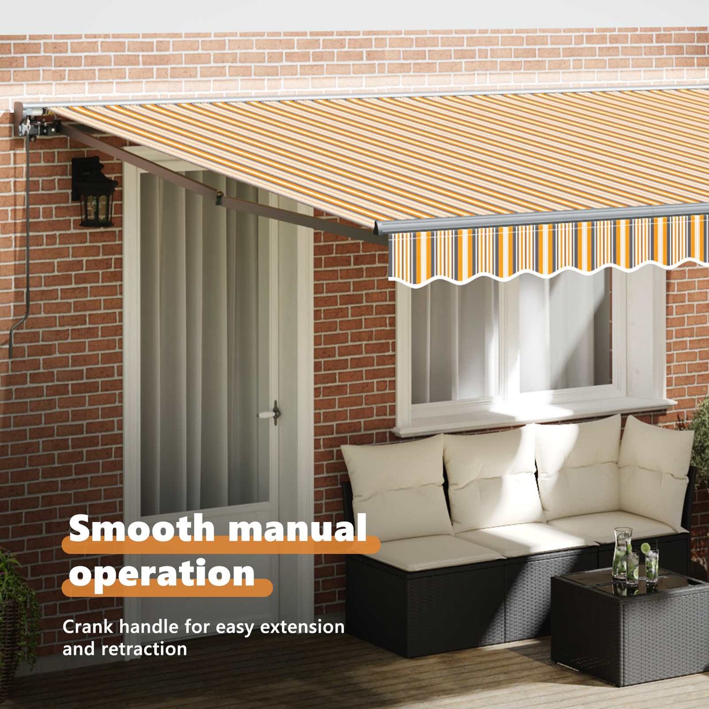 Awning Frame Yellow and Grey 400 x 300 cm