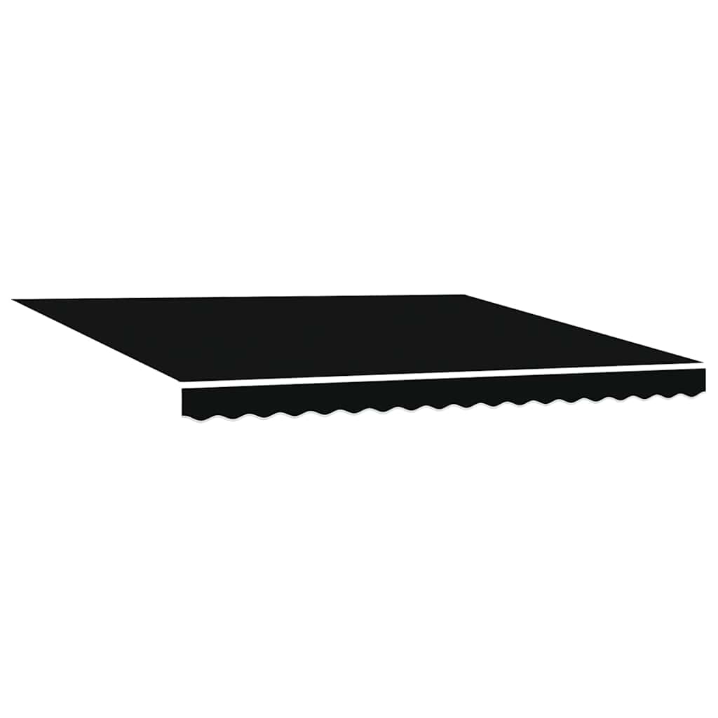 Retractable Awning Black 400 x 300 cm Fabric and Steel