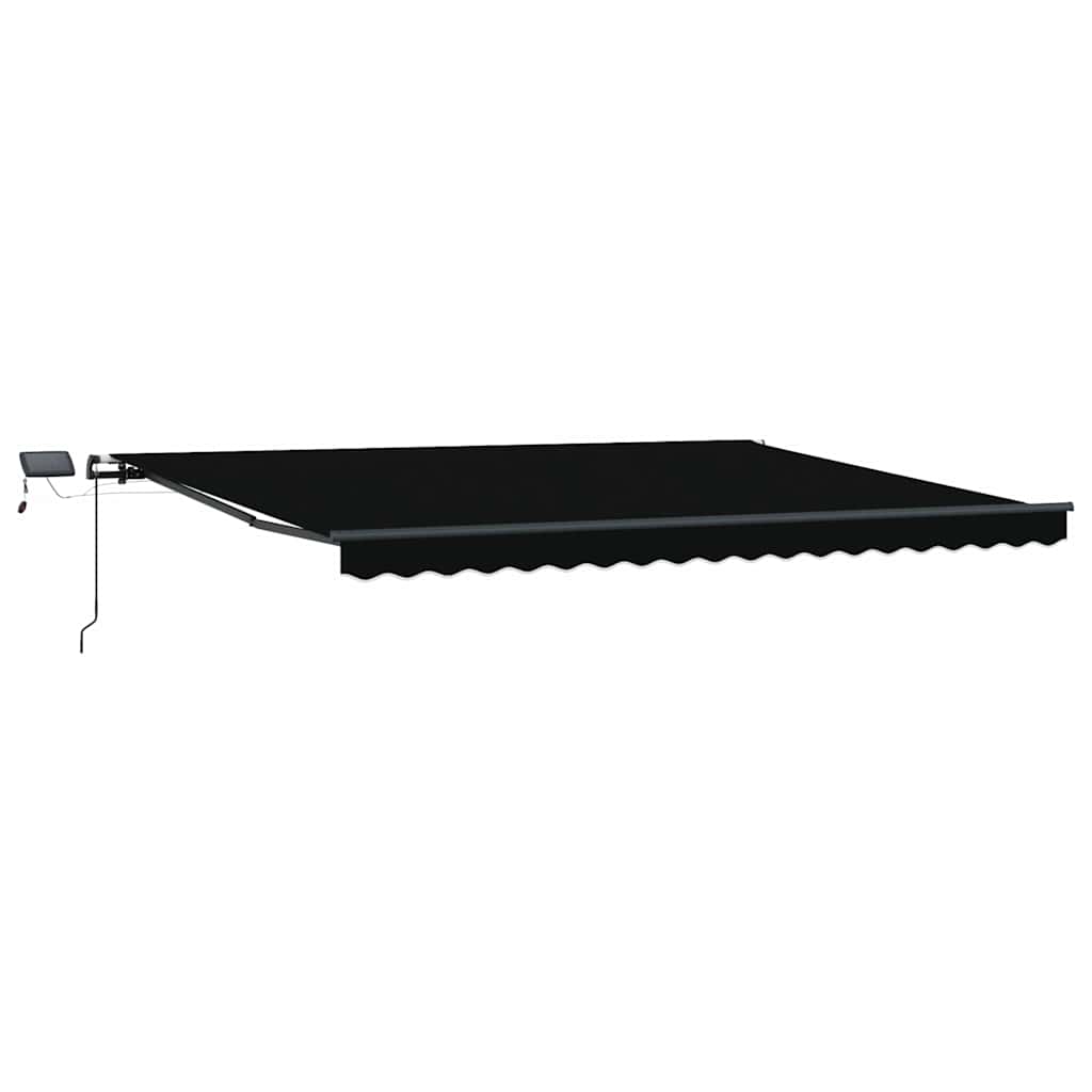 Retractable Awning Black 400 x 300 cm Fabric