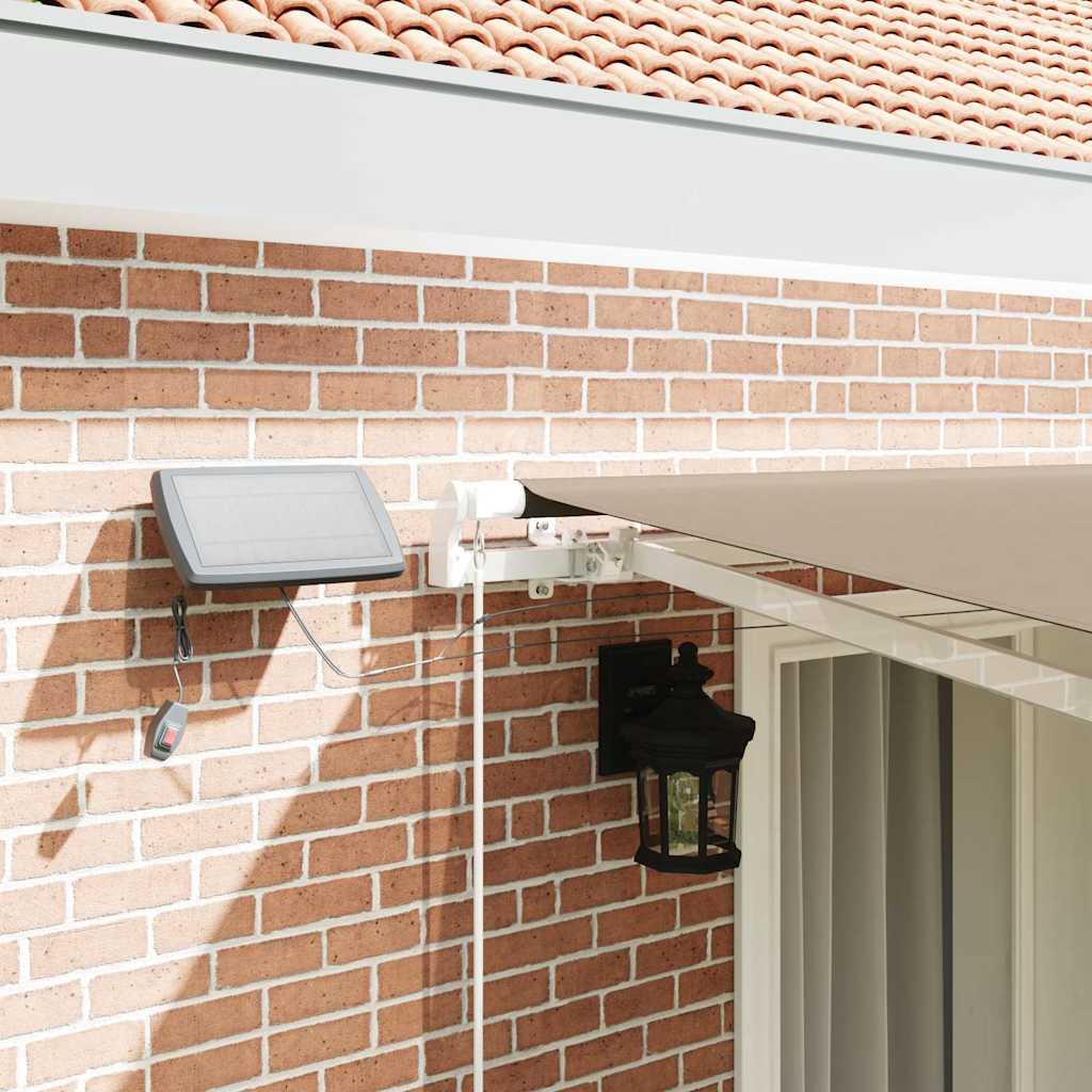 Retractable Awning Beige 400 x 300 cm Fabric and Steel
